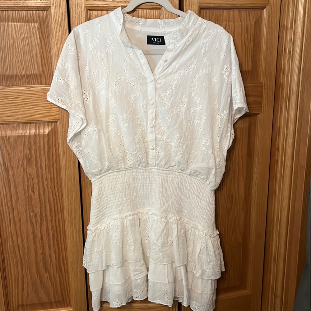Vici white cotton dress